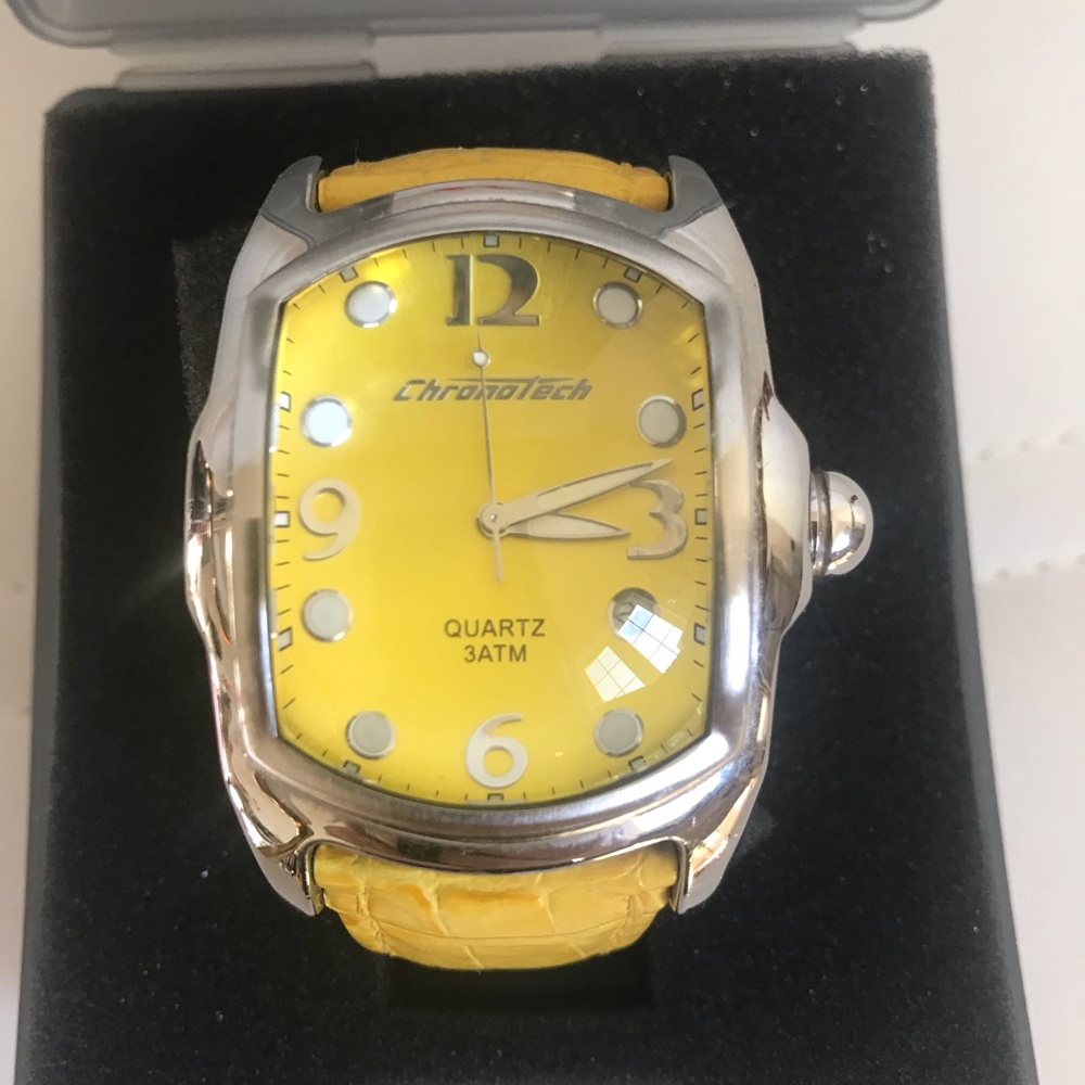 Chronotech yellow watch